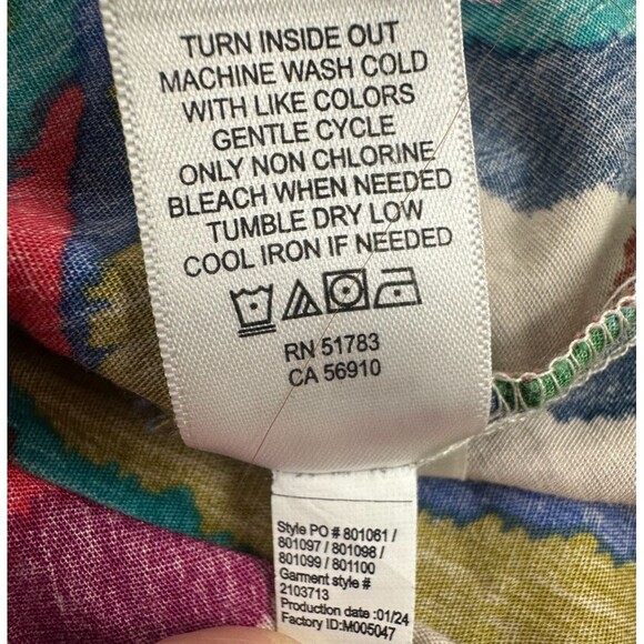 Maurices Bright Floral Smocked Poplin Midi Dress Multicolored Pockets Womens XXL - Picture 12 of 13